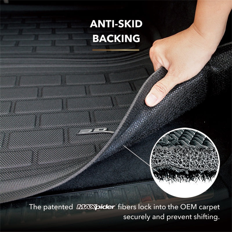 3D MAXpider 15-20 Chevrolet Suburban / GMC Yukon Xl Kagu Black Behind 2Nd Row Stowable Cargo Liner