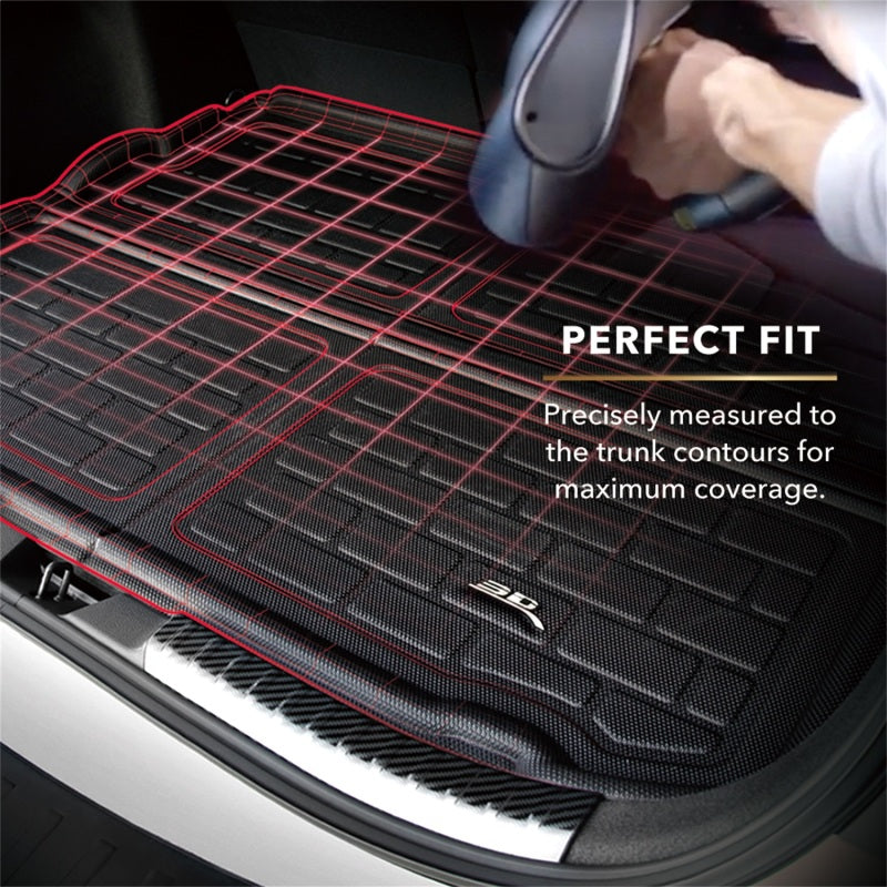 3D MAXpider 15-20 Chevrolet Suburban / GMC Yukon Xl Kagu Black Behind 2Nd Row Stowable Cargo Liner